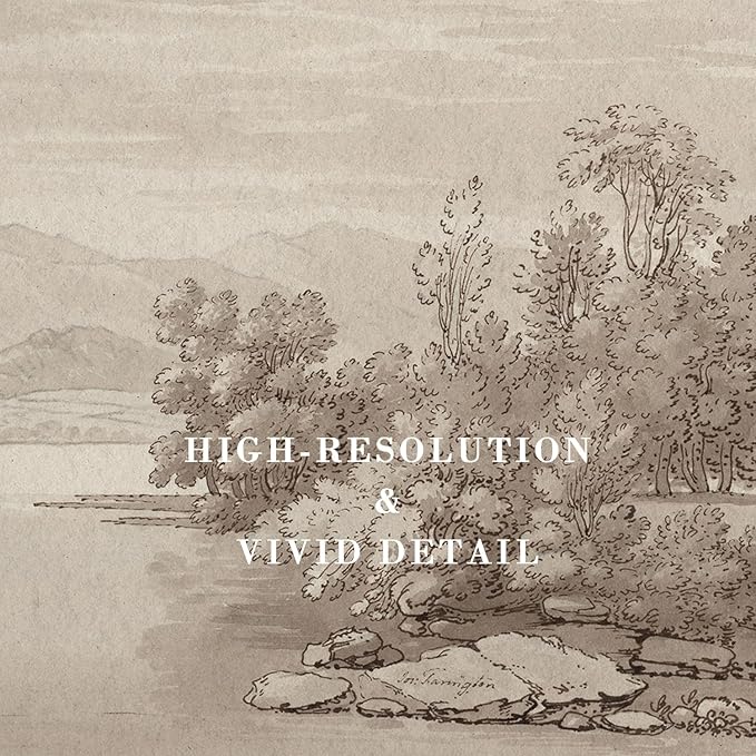 Kizbok Neutral Art Prints Decor Vintage Landscape Sketches Canvas Prints, Rustic Landscape Oil Painting Wall Art Pictures for Bedroom, Farmhouse Wall Decor for Bathroom Bedroom Gallery Home(8" x 10"-UNFRAMED)