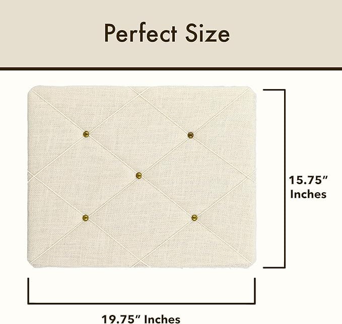 White Burlap Covered with Criss-Cross Twine Bulletin Picture & Memo Board, 19.75 x 15.75