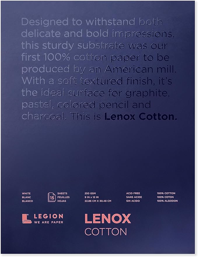 Lenox Paper Pad 9"X12" 15 Sheets/Pkg