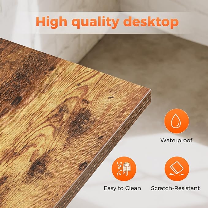 Mericonia 48 inch Computer Desk, Gaming Desk for Small Spaces, Modern Simple Style Table for Home Office, Study Student Writing Table