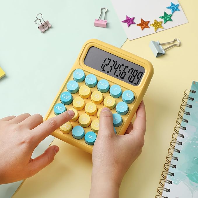 Mr. Pen- Mechanical Switch Calculator, 12Digits, Large LCD Display, Sunlit Shades, Calculator Big Buttons, Mechanical Calculator, Calculators Desktop Calculator, Cute Calculator, Aesthetic Calculator