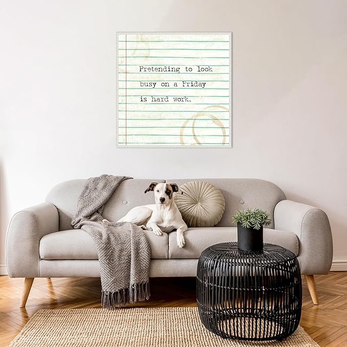 Amanti Art Framed Canvas Wall Art 30x30 Office Snark IV by Studio W, Framed Wall Art Canvas, Typography Artwork, Traditional Decor, Large Poster Painting for Living Room, Bedroom, Bathroom, Kitchen,