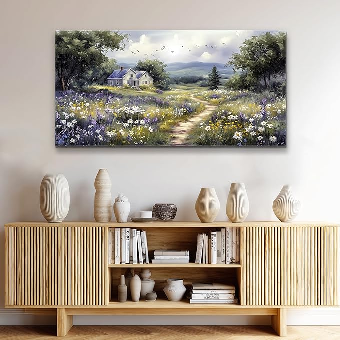 FUHAIHUA Canvas Wall Art For Living Room Wall Decor For Bedroom Office Wall Decoration Garden Painting Artwork Room Aesthetic Home Decor 20x40 In