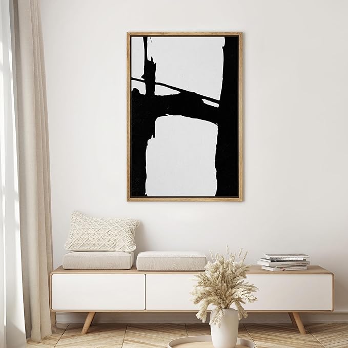 SIGNWIN Framed Canvas Wall Art Abstract Color Block Canvas Home Artwork Decoration for Living Room,Bedroom - 24x36 inches