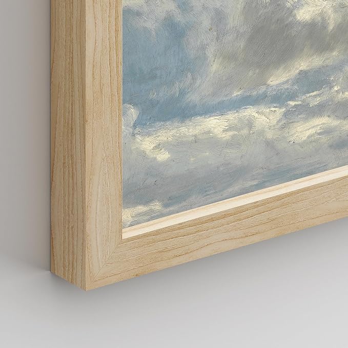 SIGNWIN Framed Poster Wall Art Set of Vintage Landscape Wall Antique Tree Cloud Art Rustic Framhouse Decor for Living Room, Bedroom, Office - 8"x10"x 8 Natural