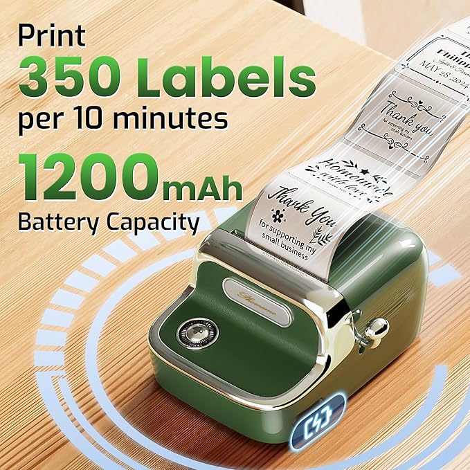 Phomemo M150 Label Maker, Bluetooth Thermal Label Maker Machine with Tape, Upgrade Mini Thermal Label Printer for Barcode, Address, Mailing, Compatible with Phone & PC