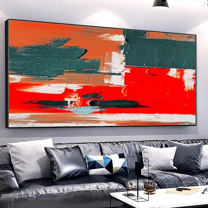 GYJAGHL Office Decor Abstract Art Print Contemporary Painting For Living Room Canvas Wall Art Abstract Long Horizontal Wall Art Contemporary Painting Famous Modern Paintings 64X32 inchs