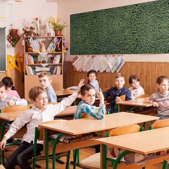 Bulletin Board Paper 48'' x 107'' Class Boards for Classroom Bulletin Boards Everyone is Welcome Classroom Board Decor Pillows Curtains Crafts(Greenery,1 Pc)