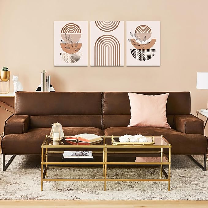 DZRWUBHS Boho Wall Decor Canvas Art Set - Living Room, Bedroom, Office - Abstract Line Paintings - 3 Piece Set - 12x16