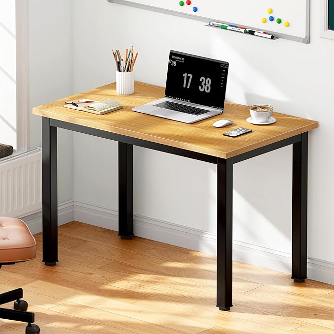 SogesHome 31.5inches Computer Desk PC Desk Office Desk Workstation for Home Office Use Writing Table, Teak(31.5''Lx15.75''W)