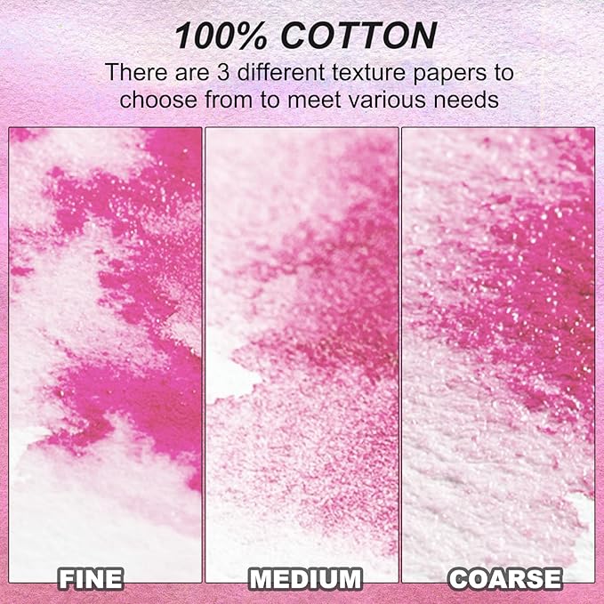 PATIKIL 48 Pcs 100% Cotton Watercolor Postcards 4x6 Inch Water Coloring Paint Paper Cards 140lb/300GSM for Mailing Art Painting Watercolor Drawing Artist-Smooth