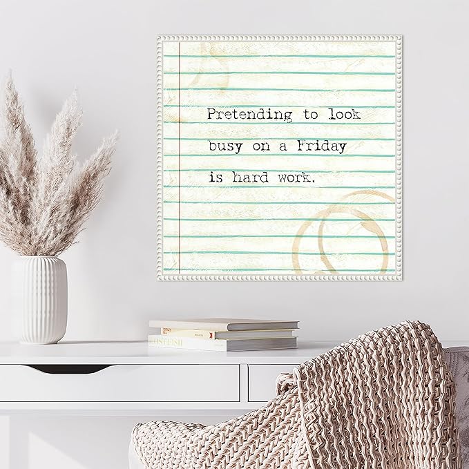 Amanti Art Framed Canvas Wall Art 22x22 Office Snark IV by Studio W, Framed Wall Art Canvas, Typography Artwork, Traditional Decor, Medium Poster Painting for Living Room, Bedroom, Bathroom, Kitchen,