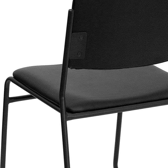 Flash Furniture 5 Pack HERCULES Series 500 lb. Capacity High Density Black Vinyl Stacking Chair with Sled Base