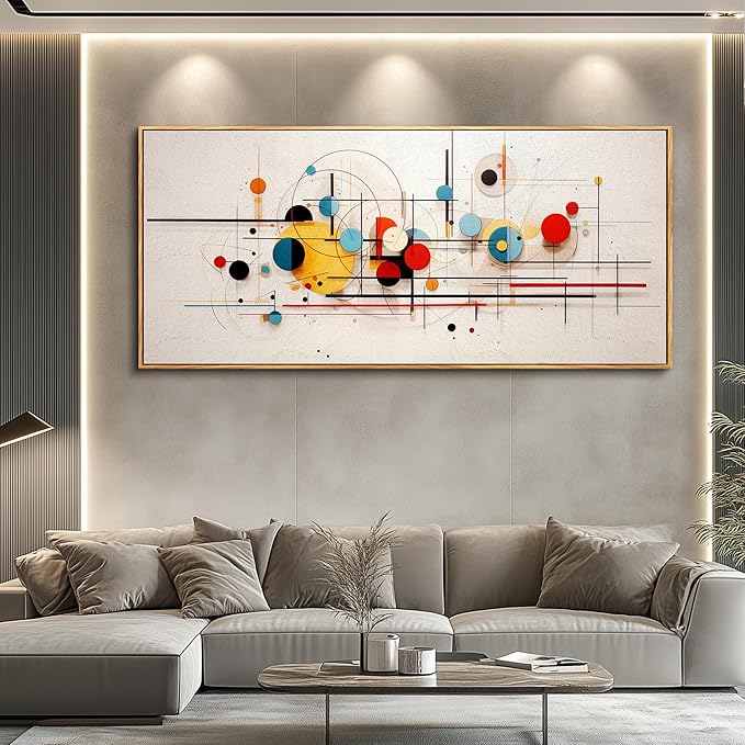 hyidecorart Large Framed Wall Art For Living Room Abstract Wall Decor Bedroom Artwork For Office Inspiration Colorful Bedroom Pictures Canvas Prints Wall Painting Hanging Modern Home Decor 72" x 32"