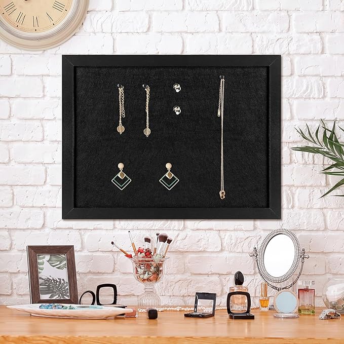 TORASO Cork Board Bulletin Board, 19.7 X 29.5 inch Cork Boards for Walls with Pins, Eye Bolts, gaskets, Screws, Pin Board for Office, School and Home (BK-5075-1P)