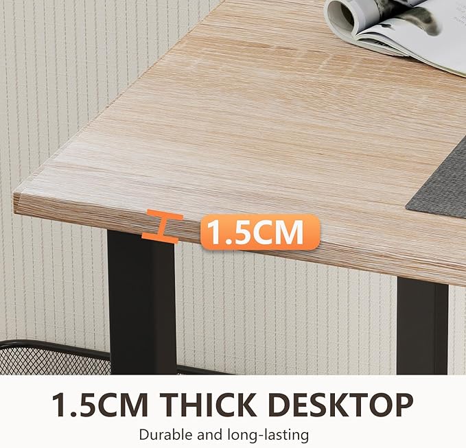 BestOffice Computer Desk,Home Office Desk, Modern Simple Style for Home Office Study Writing (Nature, 55 Inch)
