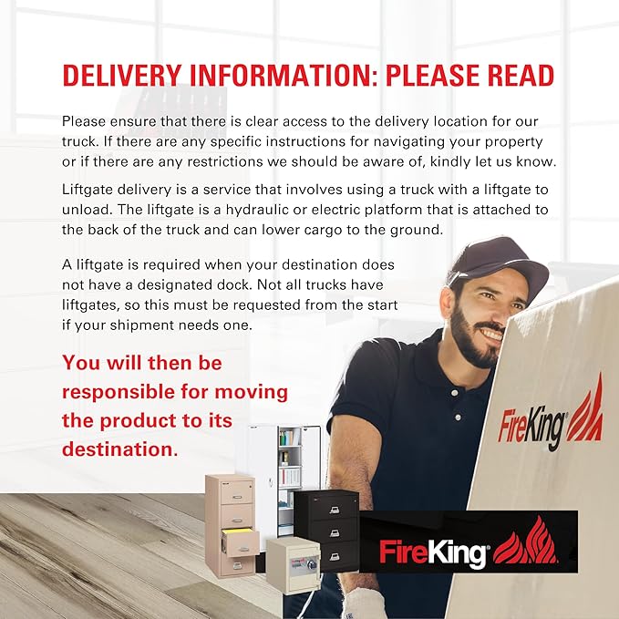 FireKing Fireproof Vertical File Cabinet (4 Letter Sized Drawers, Impact Resistant, Water Resistant), 52.25" H Parchment, 18 W x 25 D, (41825CPA)