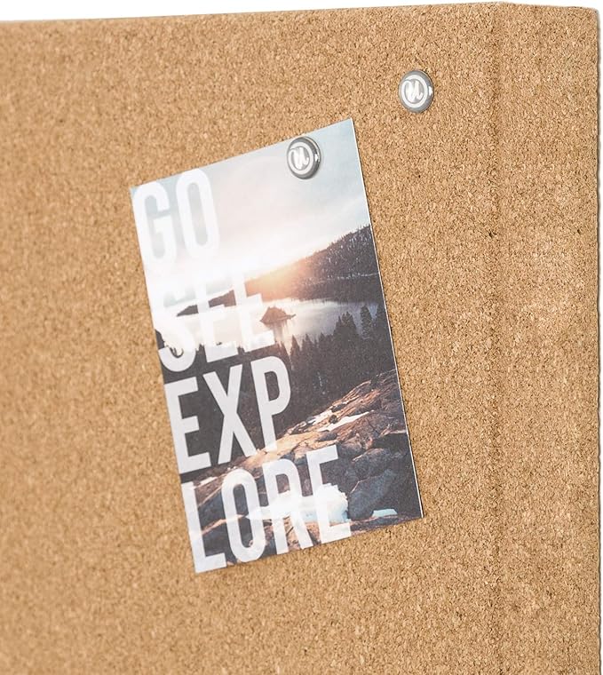 U Brands Cork Canvas Bulletin Board, 36" x 24" Inches, Frameless