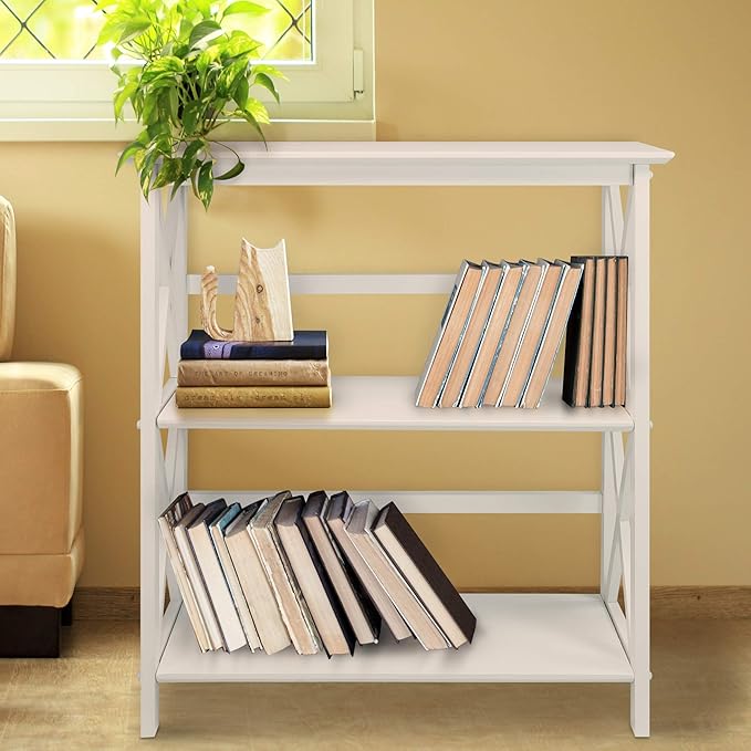 Casual Home Montego 3-Shelf Bookcase, White