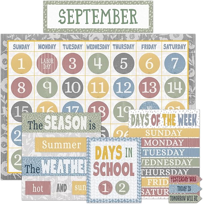 Teacher Created Resources Classroom Cottage Calendar Bulletin Board (TCR7173)