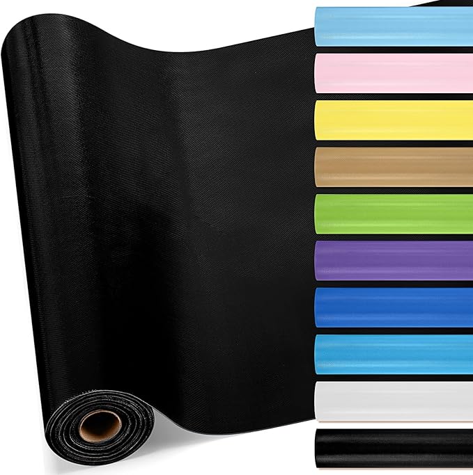 16 in x 40 Ft Fabric Bulletin Board Roll Classroom Non Woven Fabric Background Decorations Waterproof Wrinkle Resistant Bulletin Board for Back to School Wall Decor(Black,Pure)