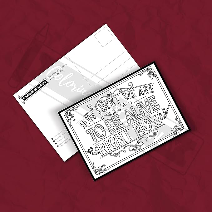 Coloring Broadway - Hamilton Inspired Coloring Postcards (Set of 4), Young, Scrappy & Hungry Musical Merchandise, Printed on Matte Card Stock (5" x 7"), Perfect for a Broadway Theater Lover
