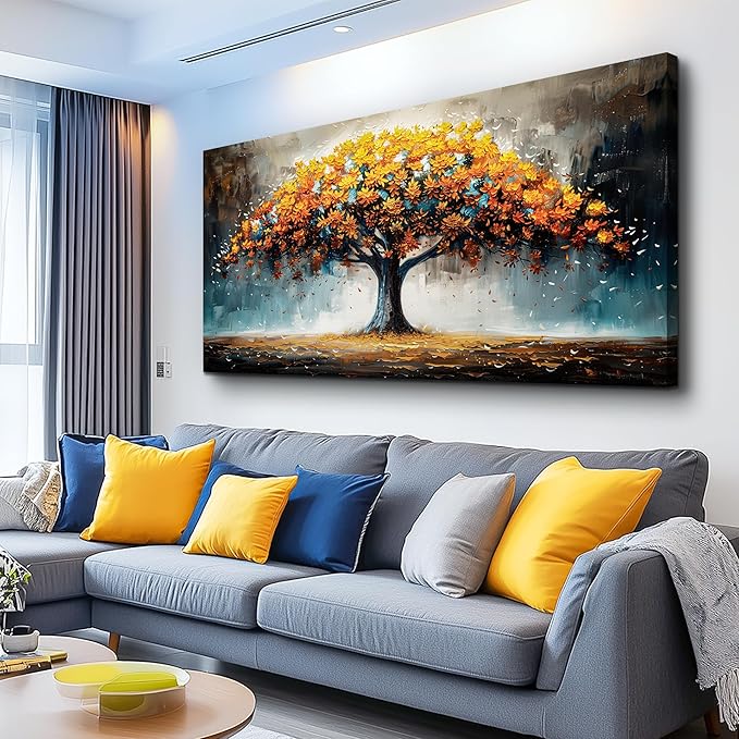 KELIYUAN Large Canvas Art Prints Murals Wall Decor For Living Room Corridor Wall Art For Bedroom Office Decorations Abstract Paintings Tree Landscape Artwork Wall Pictures Modern Home Decor 30x60In