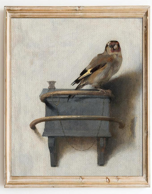 Kizbok Vintage Bird Wall Art Prints Decor, Neutral Bird Still Life Canvas Prints Painting, Farmhouse Wall Decor Antique Animal Art Pictures for Bedroom, Vintage Artwork Poster for Bathroom Bedroom Gallery Home(8" x 10"-UNFRAMED)