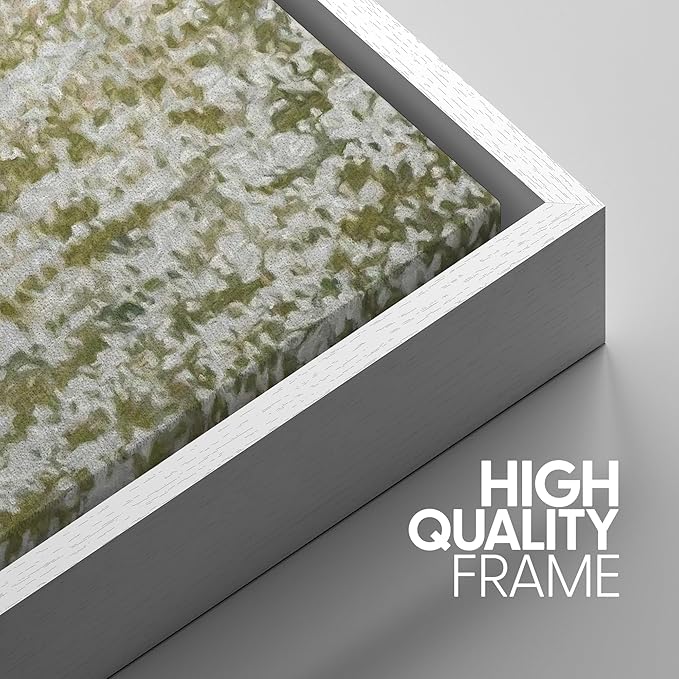 SIGNWIN Framed Canvas Print Wall Art Set White Daisy Flower Country Farm Field Nature Abstract Illustrations Fine Art Decorative Nordic Rustic for Living Room, Bedroom, Office - 16"x24"x3 White