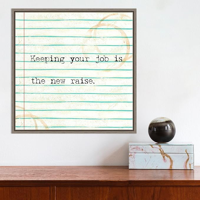 Amanti Art Framed Canvas Wall Art 16x16 Office Snark III by Studio W, Framed Wall Art Canvas, Humor Artwork, Country Rustic Decor, Small Poster Painting for Living Room, Bedroom, Bathroom, Kitchen,