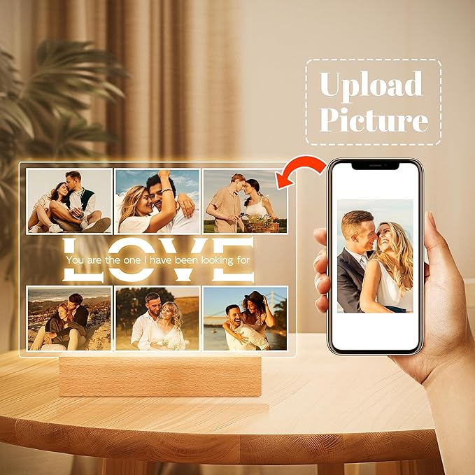 Custom Picture Frames, Personalized Photo Frame, Customized Picture Frame, Personalized Anniversary Couples Gifts for Women Men Her Him Girlfriend Boyfriend Wife
