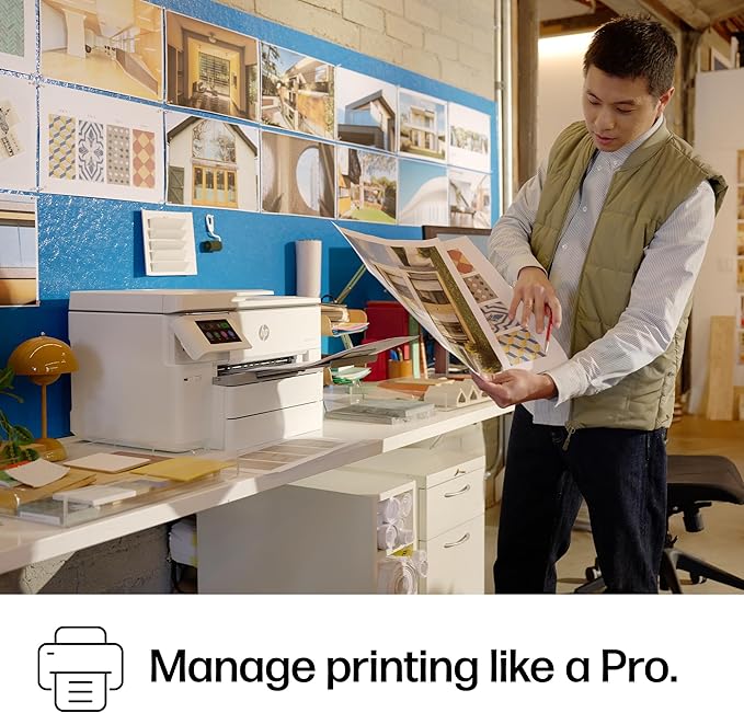 HP OfficeJet Pro 9730e Wide Format Wireless All-in-One Color Inkjet Printer, Print, scan, Copy, ADF, Duplex Printing Best-for-Office, 3 Month Instant Ink Trial Included, AI-Enabled (537P6A)