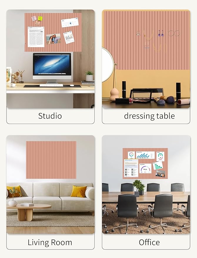Large Bulletin Board 48"x36" Cork Boards for Walls, 12 Pack Felt Wall Panels Photo Board, Cork Board for Office Home Pin Board