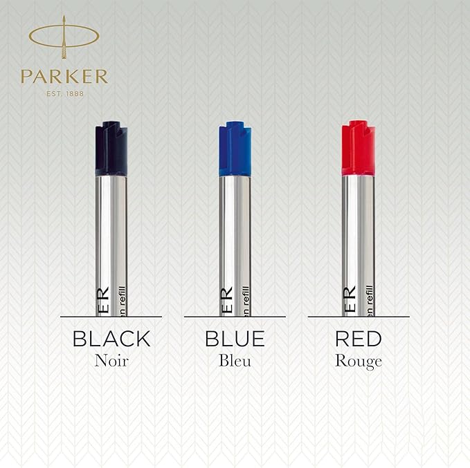 Parker QUINKflow Authentic Black Ink Refills, Medium Point, For Ballpoint Pens, 10 Count - Desk, Office Supplies, Everyday Writing