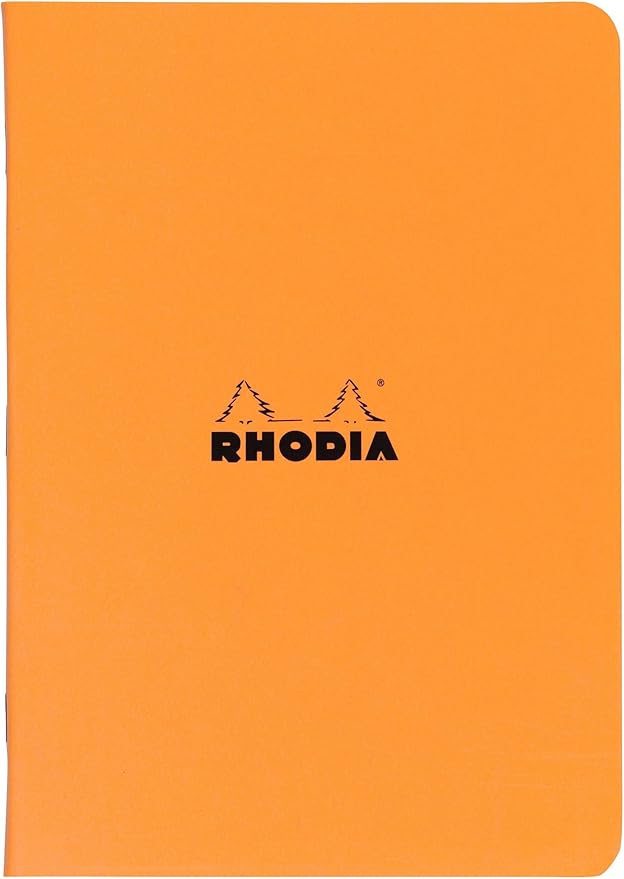 Rhodia Staplebound Orange Lined Notebook 8 1/4 X 11 ¾