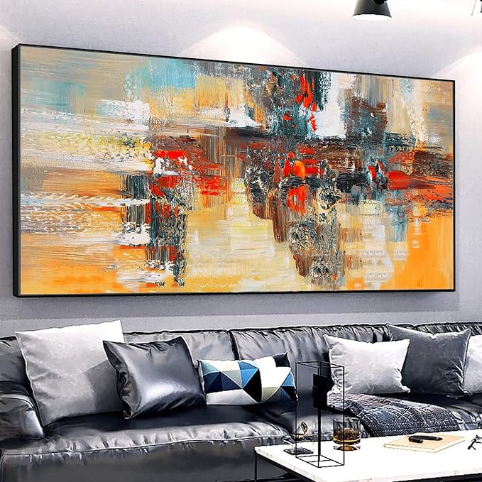 Minimalist Abstract Painting Office Decor Abstract Art Print Contemporary Painting For Living Room Canvas Wall Art Abstract Long Horizontal Wall Art Contemporary Painting Famous Modern Paintings