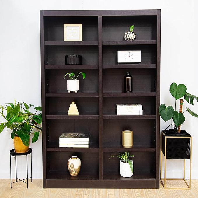 Concepts In Wood Book Shelf - 84" Tall Wood Bookcase Furniture - Oak
