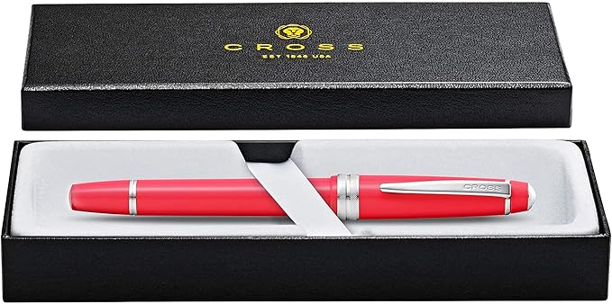 Cross Bailey Light Polished Coral Rollerball Pen - Professional Pen for Effortless Writing - Journaling, Note-Taking & More - Black Ink - Easy Handling - Includes Gift Box