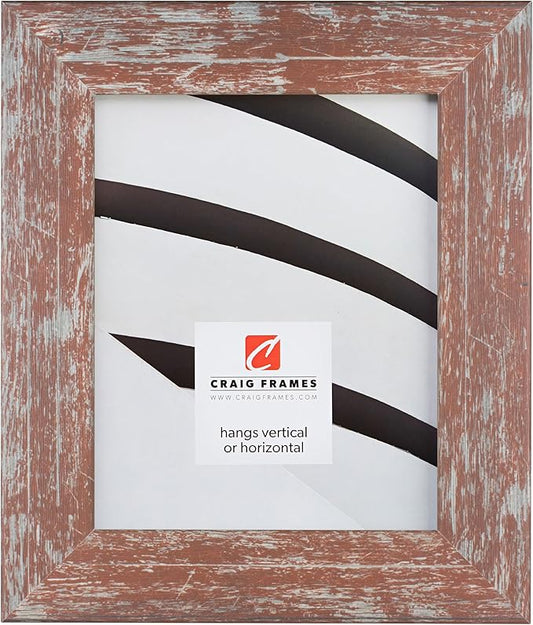 Craig Frames American Barn, 26x32 Picture Frame, Faux Barnwood, Red