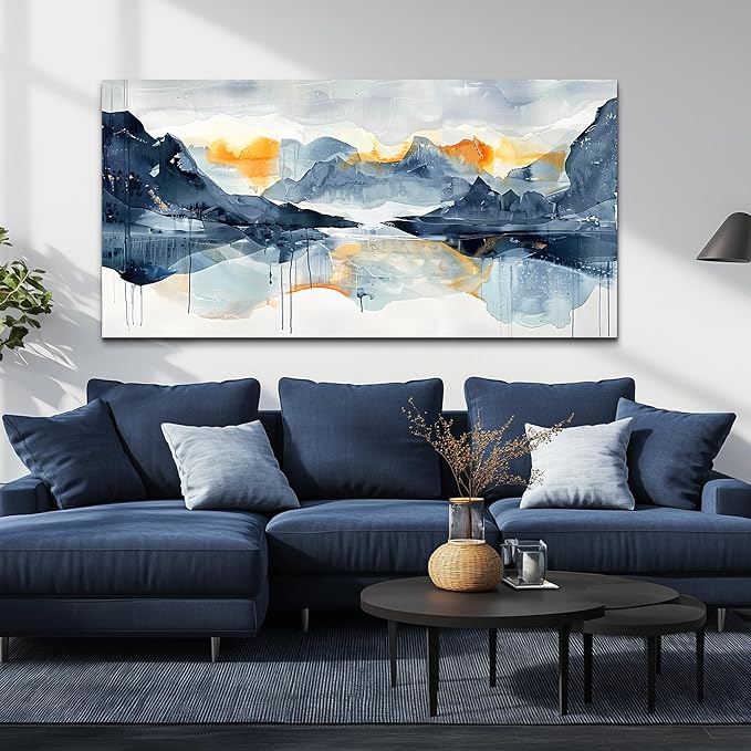 FUHAIHUA Large Canvas Wall Art For Living Room Home Decorations For Bedroom Office Wall Decor Abstract Watercolor Pictures Aesthetic Paintings Art Prints Contemporary Decor 30x60 In