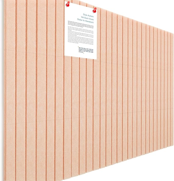 Honoson 12 Pack 47" x 35" Large Cork Board Alternative Felt Bulletin Board Wall Tiles with Safe Square Adhesive Large Roll Cork Tiles for Walls Organize Home Office Classroom Pin Panels(Light Pink)