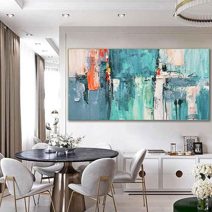 KSALPCH Original Minimalist Oil Painting Abstract Canvas Art Large Original Art Colorful Modern Art Design Abstract Wall Art Oil Paintings On Canvas Wall Art Extra Large Contemporary Art