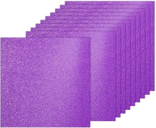 PATIKIL 40Sheets Purple Glitter Cardstock, 12x12In Glitter Paper Card Stock Shiny Scrapbook 250gsm Sparkly Paper Large Shimmer for Crafts Scrapbook DIY Art Wedding Party