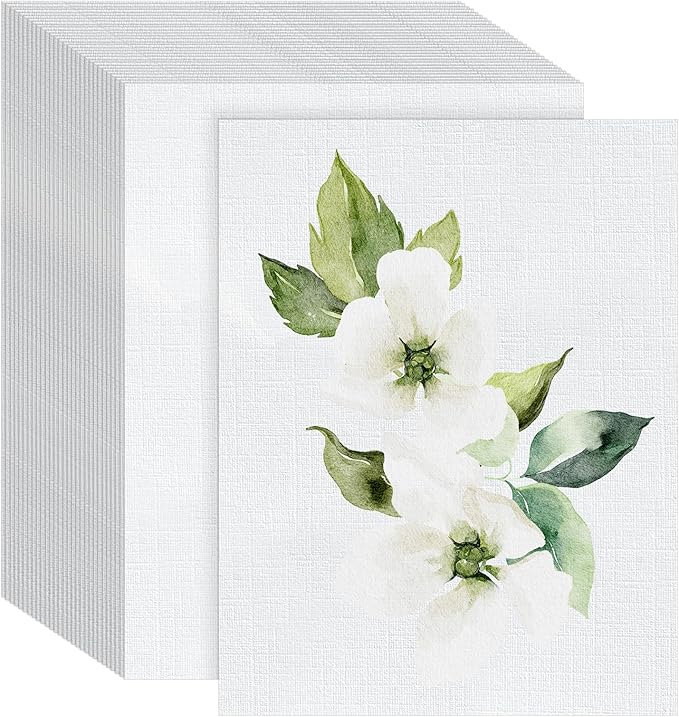 30 Sheets Linen Textured Paper, 8 1/2 x 11" Blank White Printer Paper for Invitation Cards Making Office Printing Crafting Scrapbook DIY Projects, 92 lb Cover