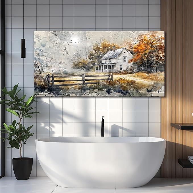 KELIYUAN Canvas Wall Art For Living Room Bedroom Wall Decor Home Office Dining Room Abstract Ink Landscape Painting Painting Room Hallway Prints Retro style Artwork Picture Wall Decoration 20x40 In