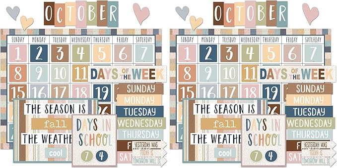 Teacher Created Resources Everyone is Welcome Calendar Classroom Bulletin Board Decor (TCR7119) (Pack of 2)
