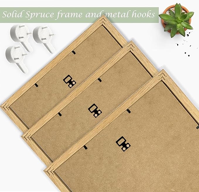 Induslyfe Framed Retro Vintage Wall Art Canvas Decor Set of 3, Matisse Wall Art Prints Poster Mid Century Modern Art, Sage Green Aesthetic Floral Botanical wall art living room bathroom bedroom 12x16