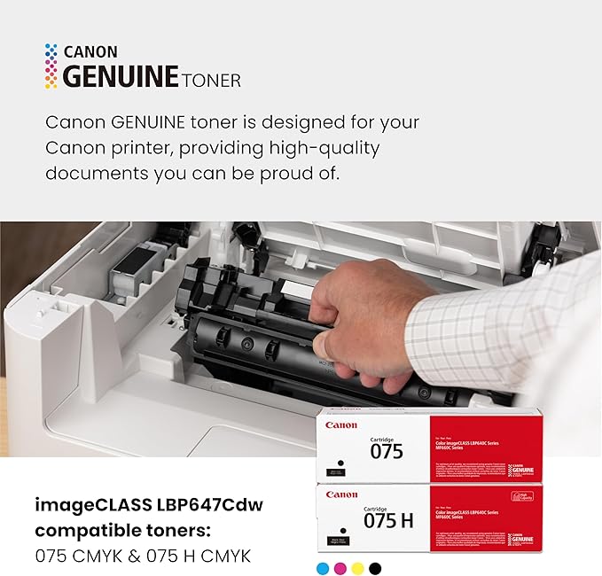 Canon Color imageCLASS LBP647Cdw Wireless Laser Printer for Duplex Printing, White - Home Office, Small Office Printer with 26 PPM