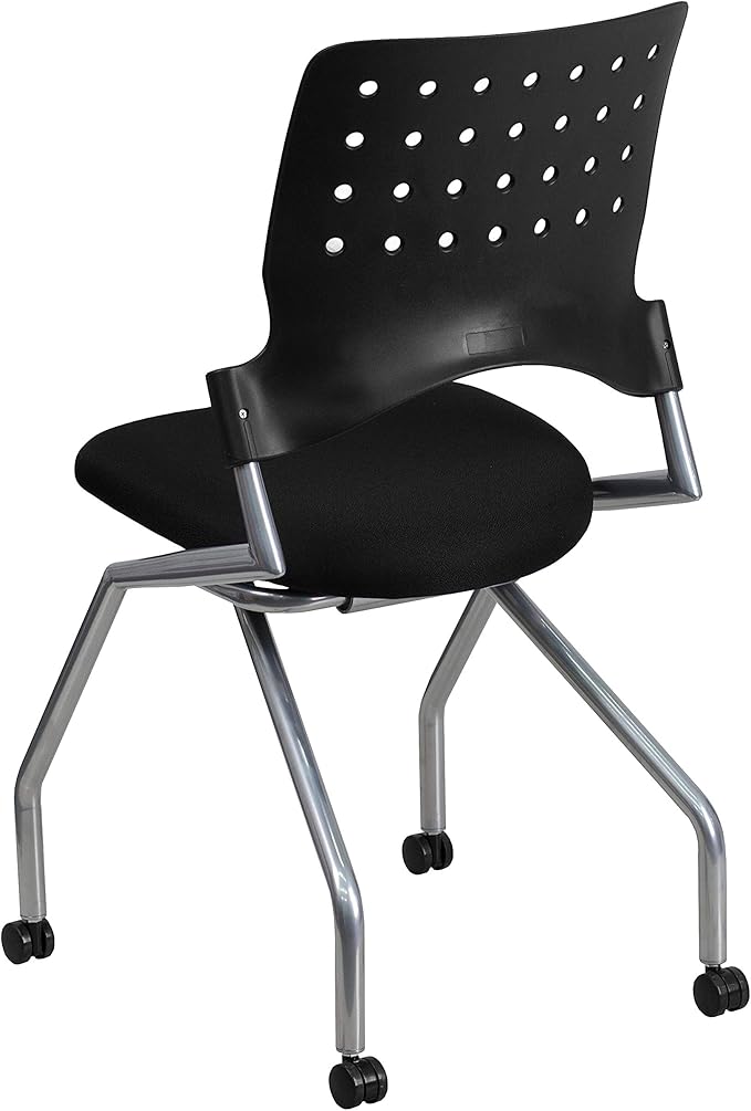 Flash Furniture Galaxy Mobile Nesting Chair with Black Fabric Seat