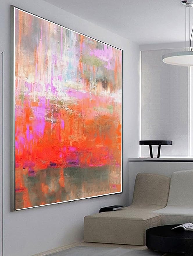 Extra Large Wall Art Original Painting on Canvas Contemporary Wallart Modern Abstract Living Room Wall ArtColorful Abstract Painting 72" x 72"